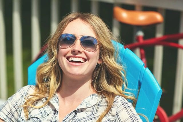 woman smiling