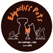 A logo for edgecliff pets with a cat and a dog