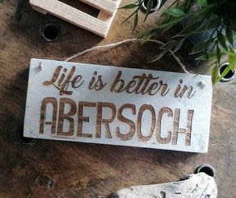 Rustic Abersoch Sign