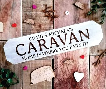 Home is Where we Park it Caravan Sign