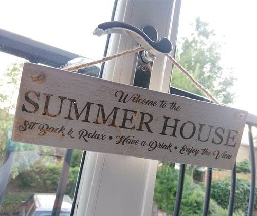 Rustic Summer House Sign
