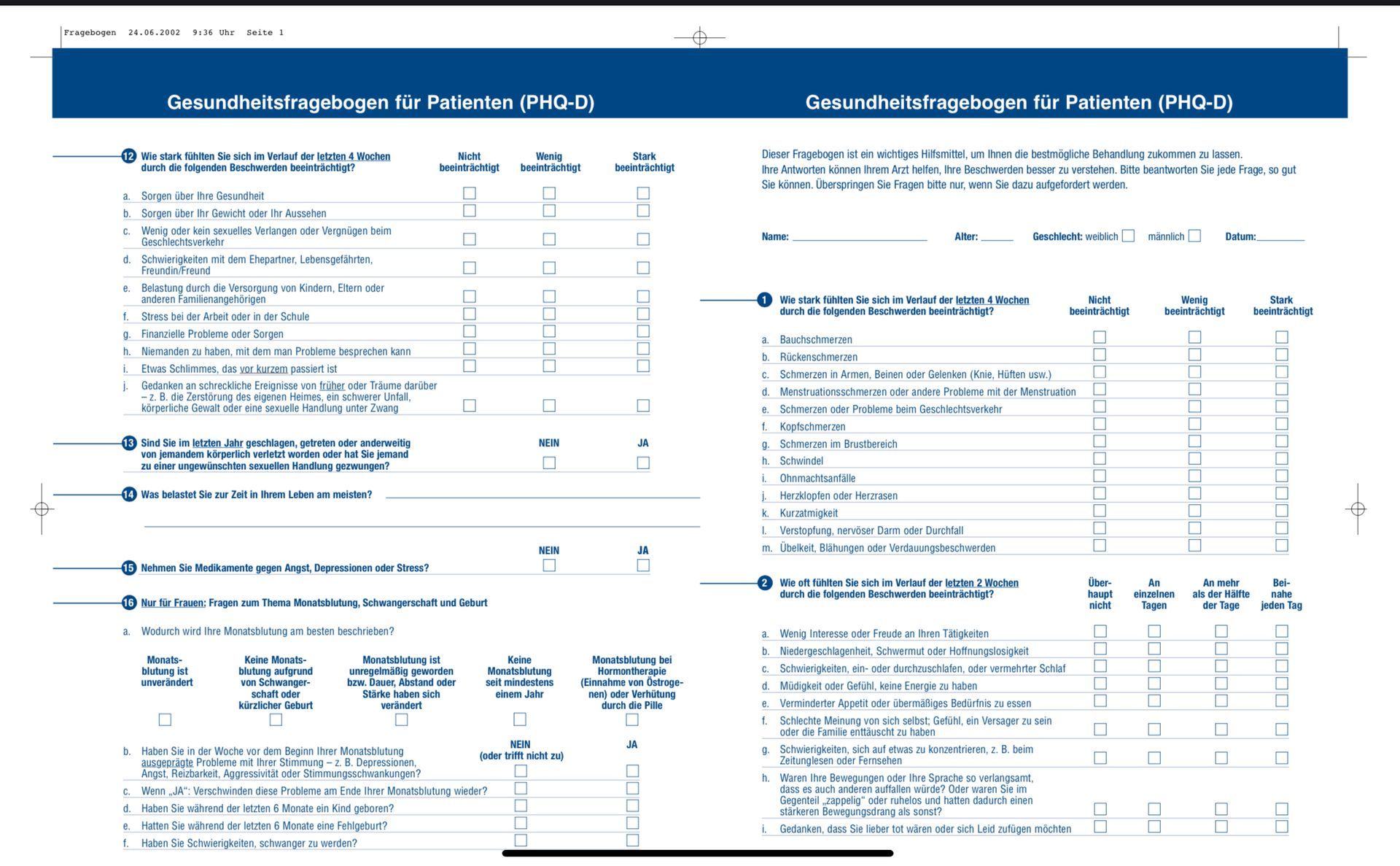 Ein Blatt Papier mit einer blauen Überschrift, auf der „Vergleiche“ steht