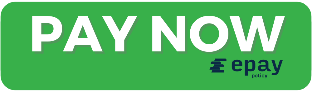 A green sign that says pay now on it