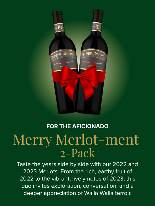Side by side comparison of the 2022 Merlot + 2023 Merlot.