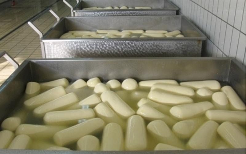 Produzione di provola fresca