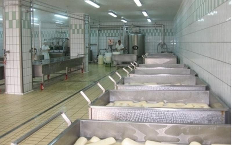 Interno di un laboratorio caseario