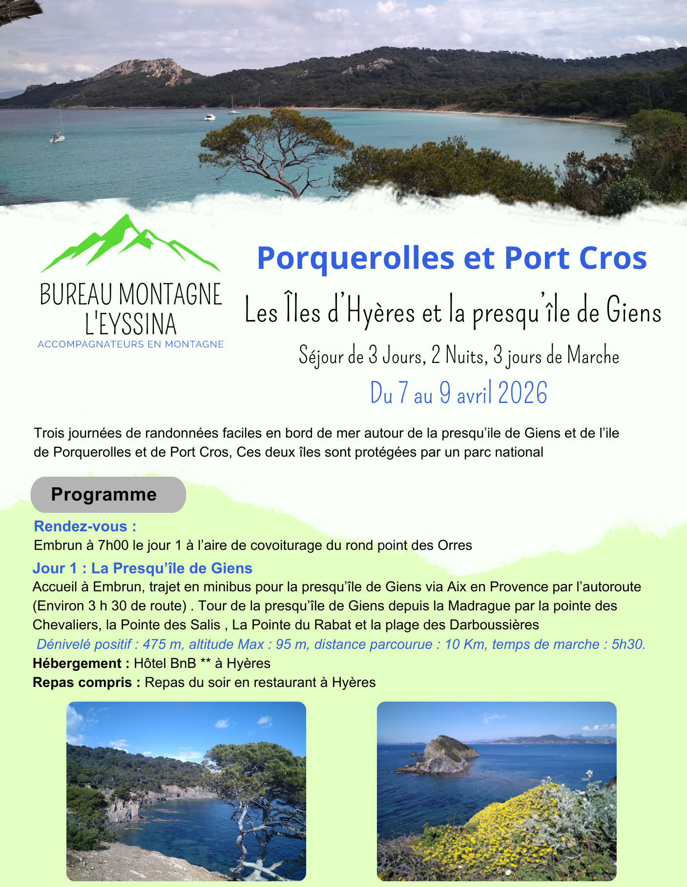 séjour rando Porquerolles