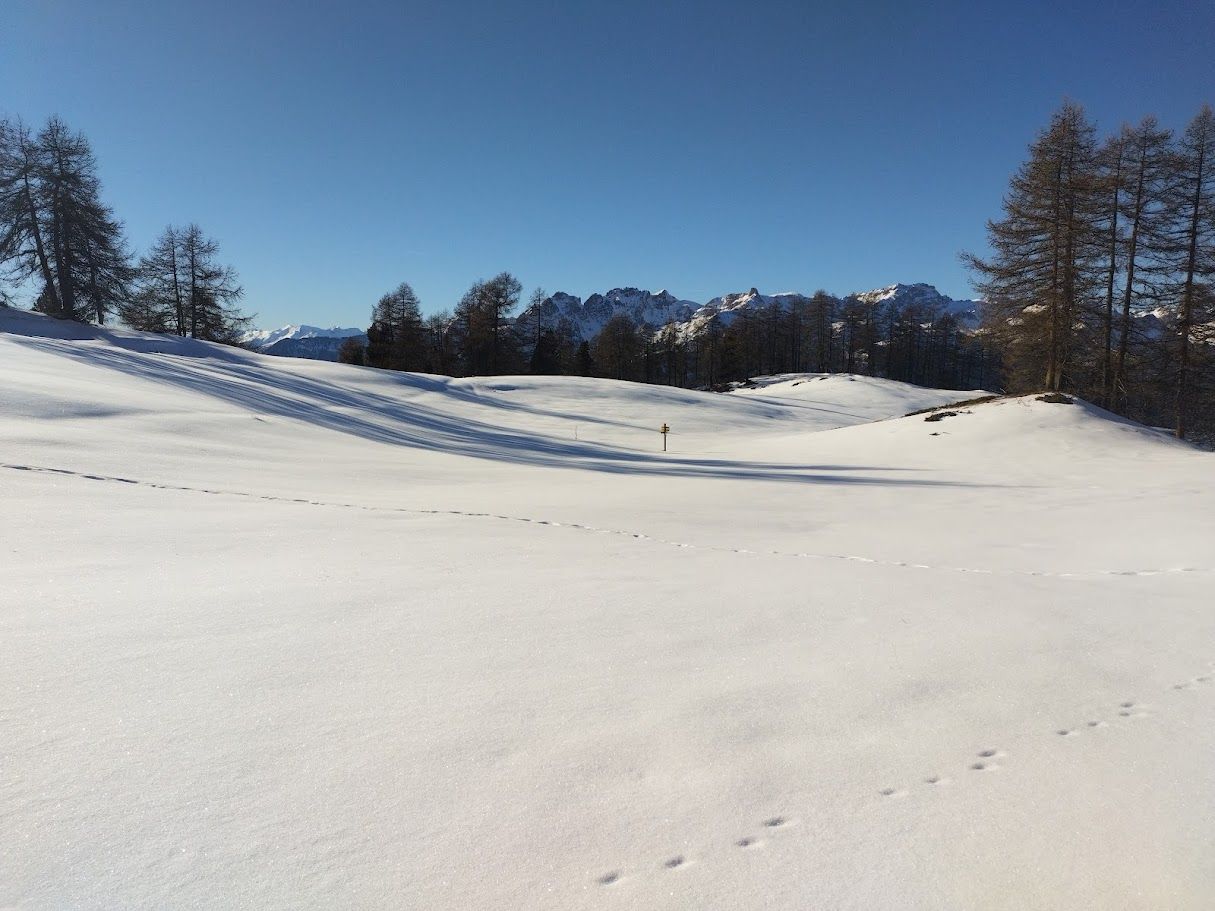 Paysage de neige dans le Queyras