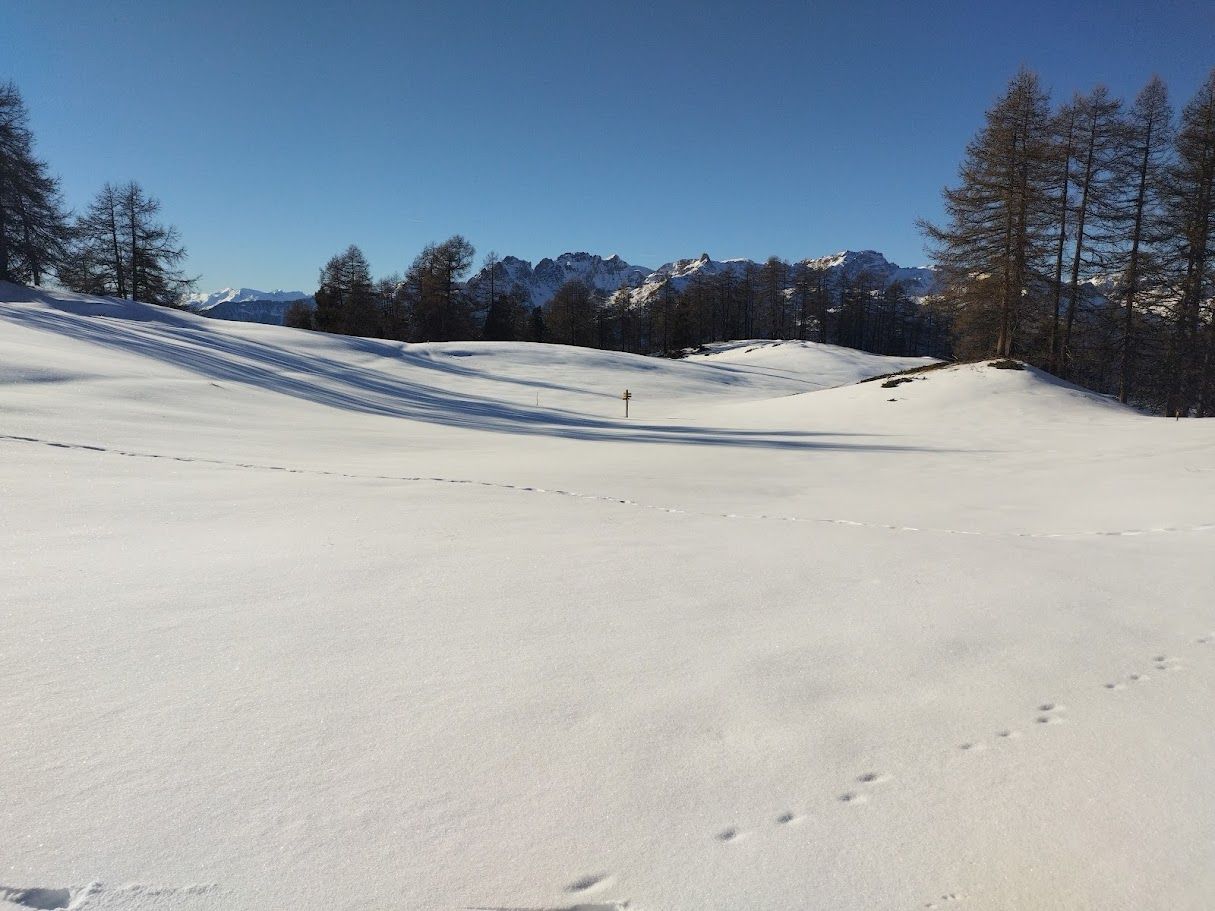Paysage de neige dans le Queyras