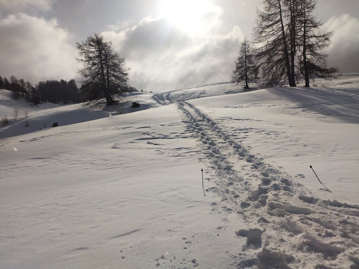 Paysage de neige dans le Queyras