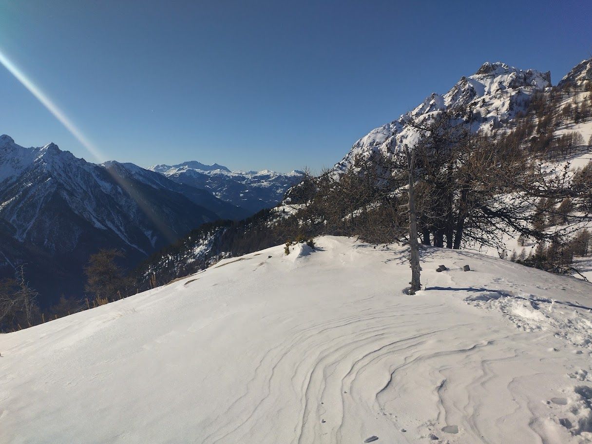 Paysage de neige dans le Queyras