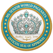 A logo for ms senior world pageants women supporting women