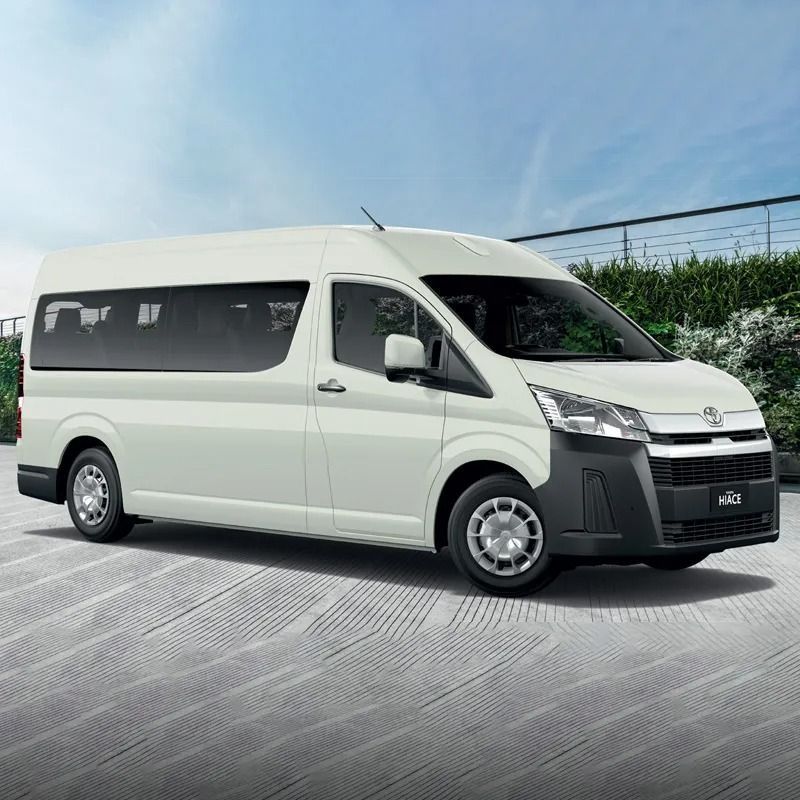 White Toyota Hiace Van Parked on a Grey Surface — Crown Rental Cars in Nightcliff, NT