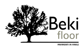 Logo per Beki Floor: Silhouette di un albero con la scritta