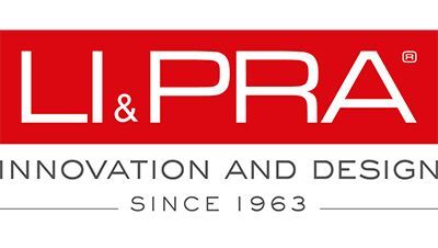 Logo LI & PRA su sfondo rosso con la scritta