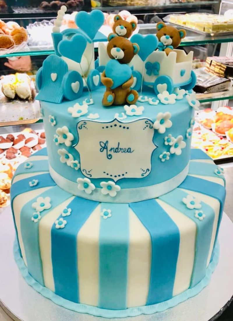 Torta battesimo scenografica