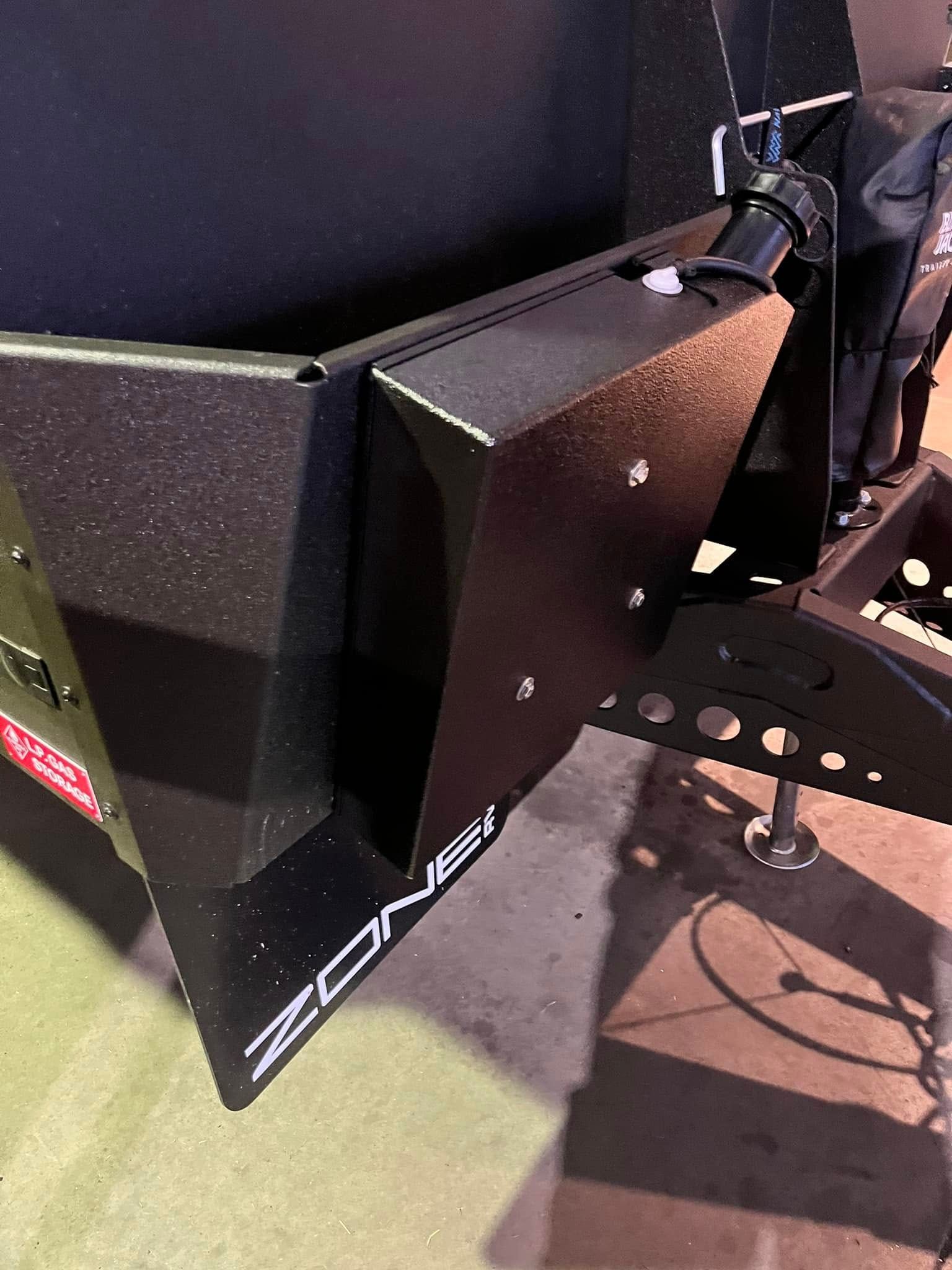 Black Trailer Corner With Logo — Torque Metro Caravan Services in Archerfield, QLD