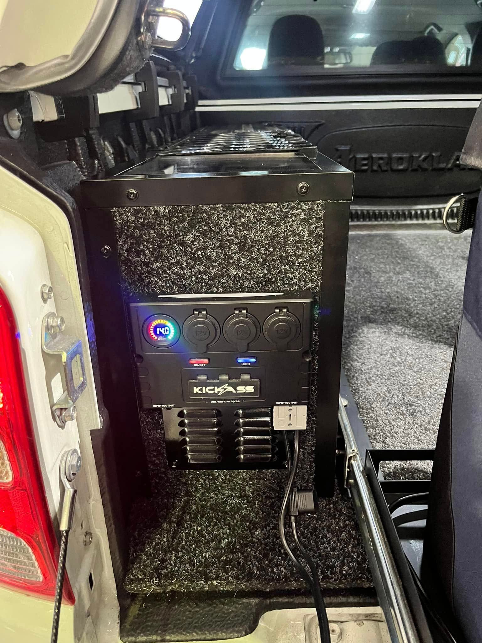 Black Electronic Control Panel Installed Inside A Truck — Torque Metro Caravan Services in Archerfield, QLD