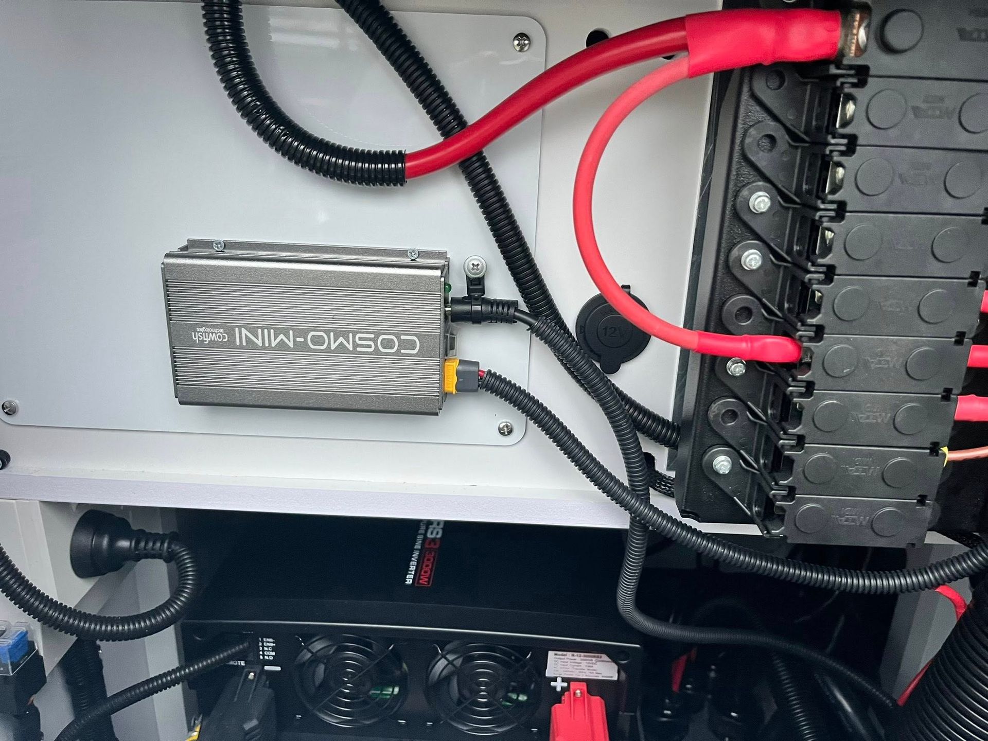 Black And Silver Caravan With Storage Compartments — Torque Metro Caravan Services in Archerfield, QLD