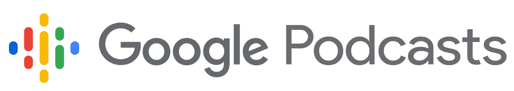 A close up of a google podcasts logo on a white background.