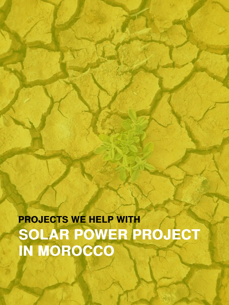 A poster for a solar power project in morocco