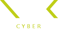 A logo for a company called cyber with two green arrows.