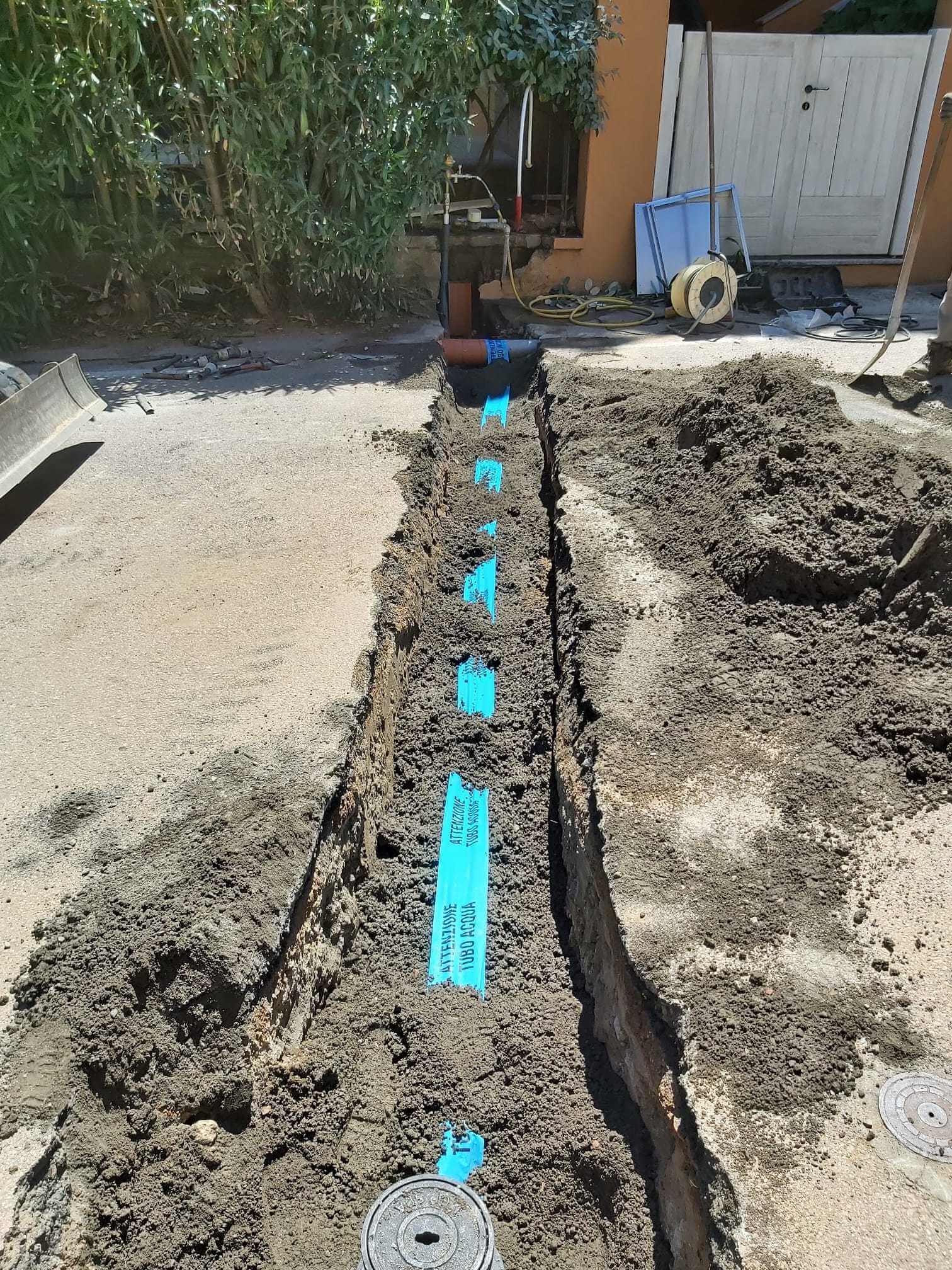 scavi per allaccio idrico