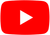 Un rectangle rouge arrondi contenant une icône de bouton de lecture blanche, le logo de YouTube.