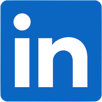 Le logo de LinkedIn : un « in » minuscule blanc à l’intérieur d’un carré bleu aux coins arrondis.