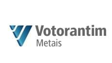 Logotipo do Votorantim Metais. Símbolo estilizado em