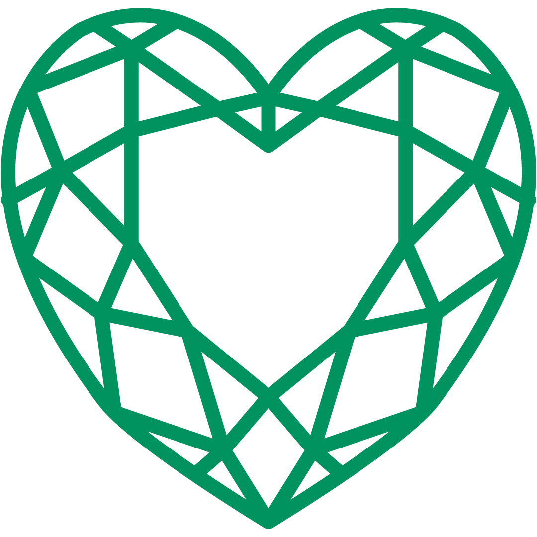 geometric heart graphic