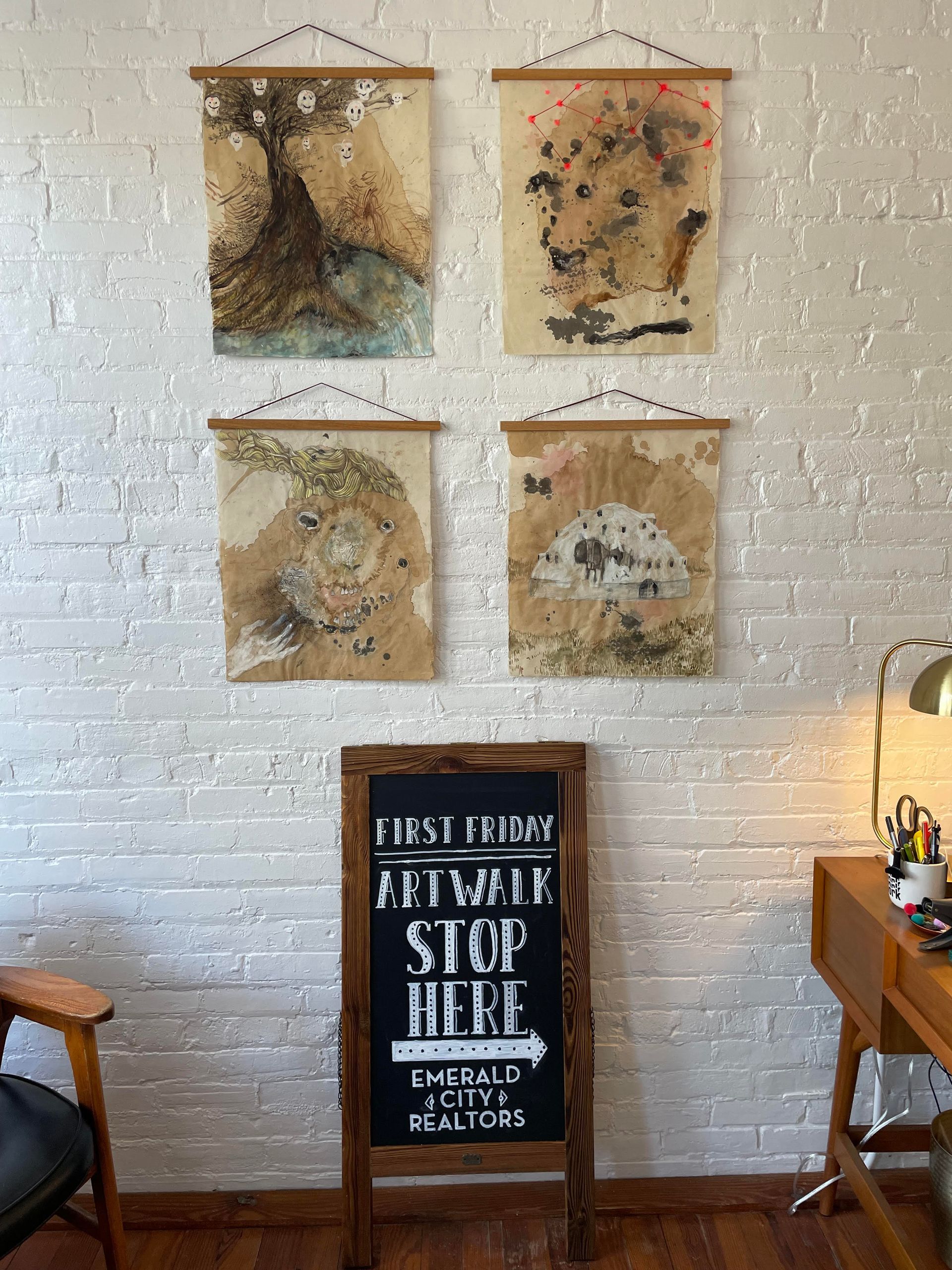 art hanging on a wall