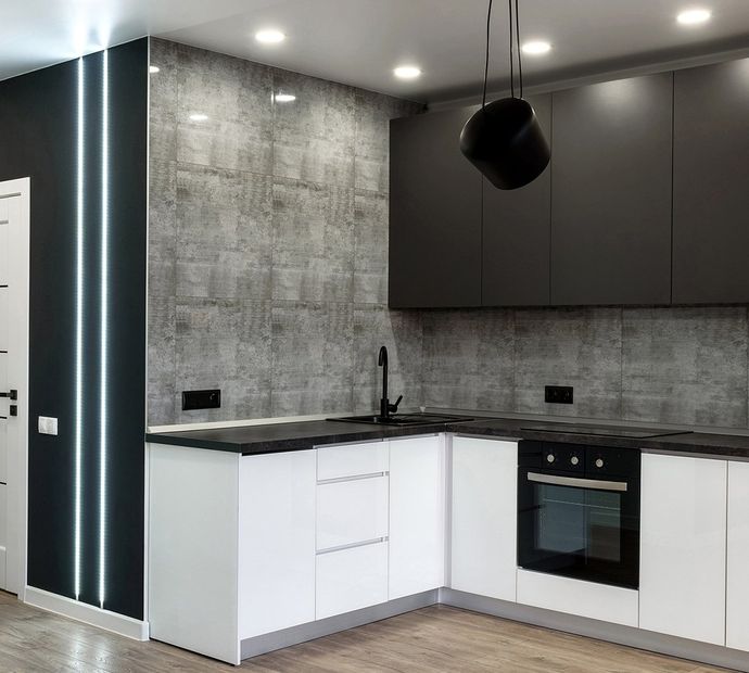 Black and White Theme Kitchen — Farmington Hills, MI — Anstandig Electric