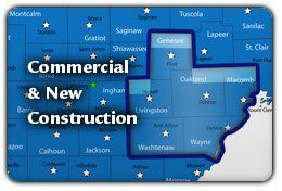 Highligted areas for commercial and new construction — Farmington Hills, MI — Anstandig Electric