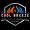 Cool Breeze Heating & Cooling logo: flames (orange/blue), text "COOL BREEZE", "HEATING & COOLING", "SINCE 2024" on black background.