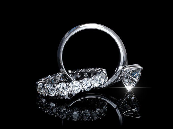 Close Up Photo Of A Ring With Diamonds — Gardena, CA — Gardena Jewelry & Loan Company