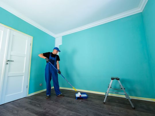 professional painter rolling a room in halifax ns