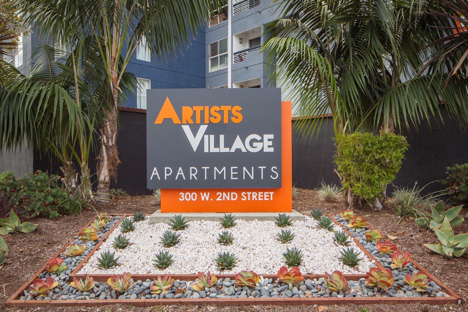 Photo of Artists Village Apartments Exterior Sign