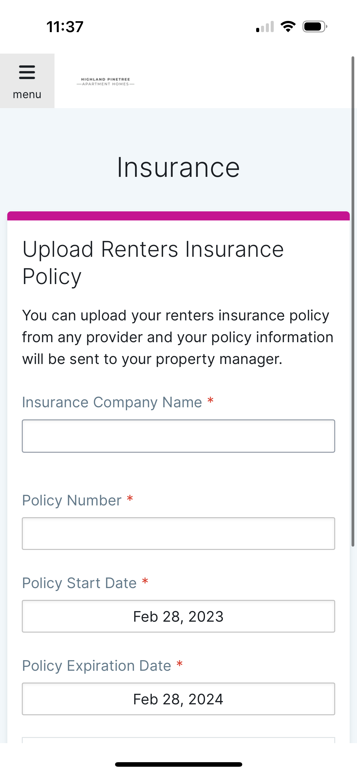 Manage Your Renter's Insurance