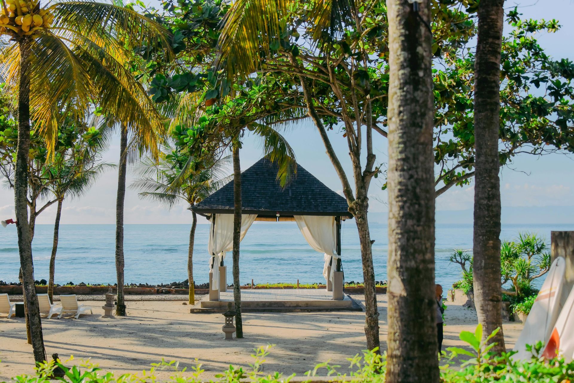 Bali beach with kabana