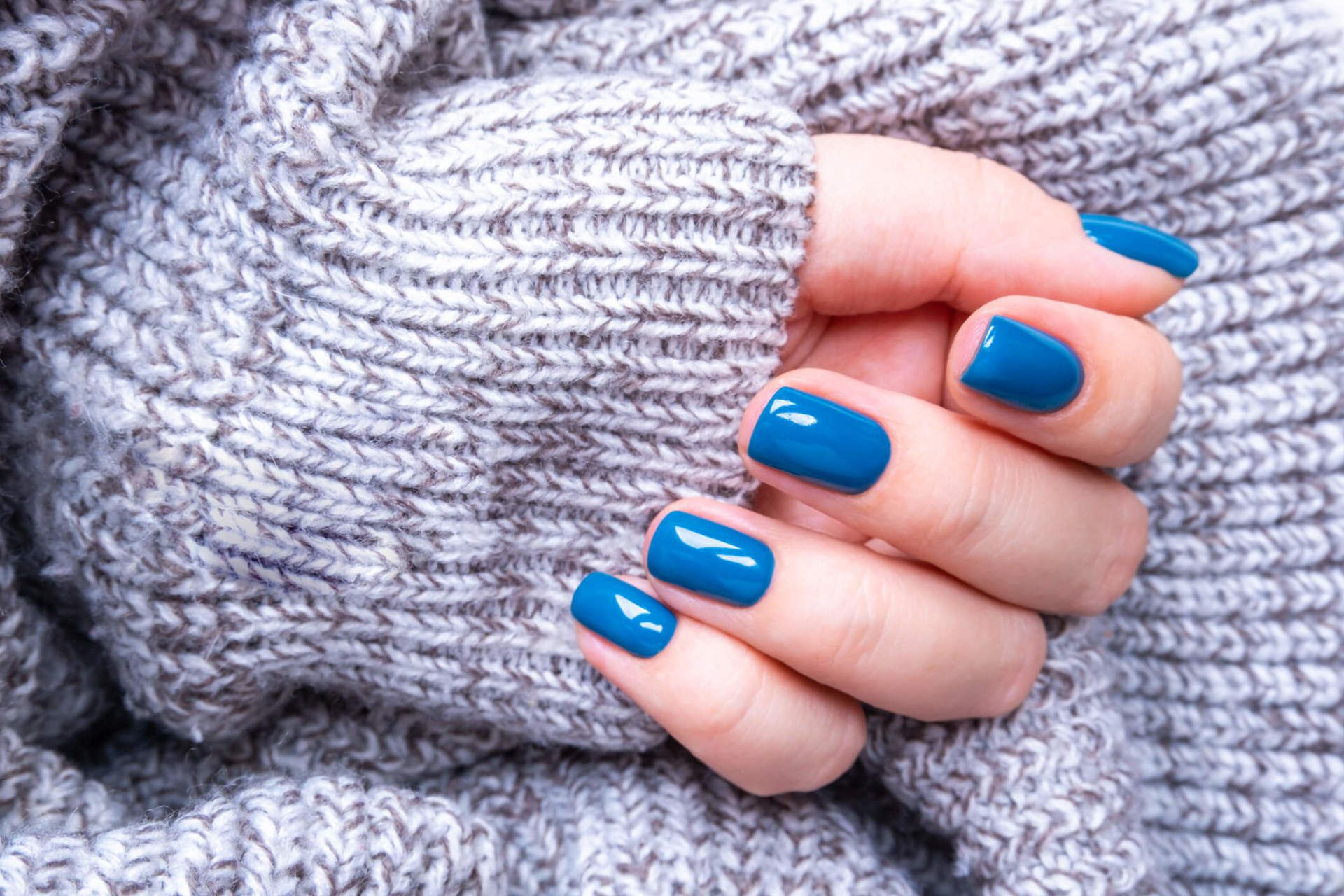 Women's Manicure in Blue — Troy, MI — The Hair Studio of Troy