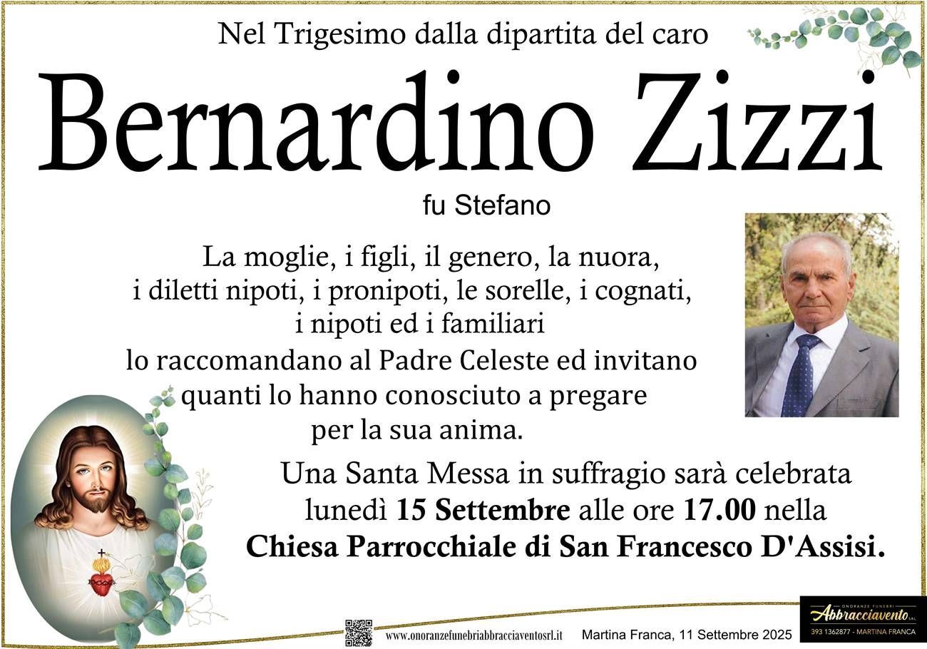 necrologio Bernardino Zizzi