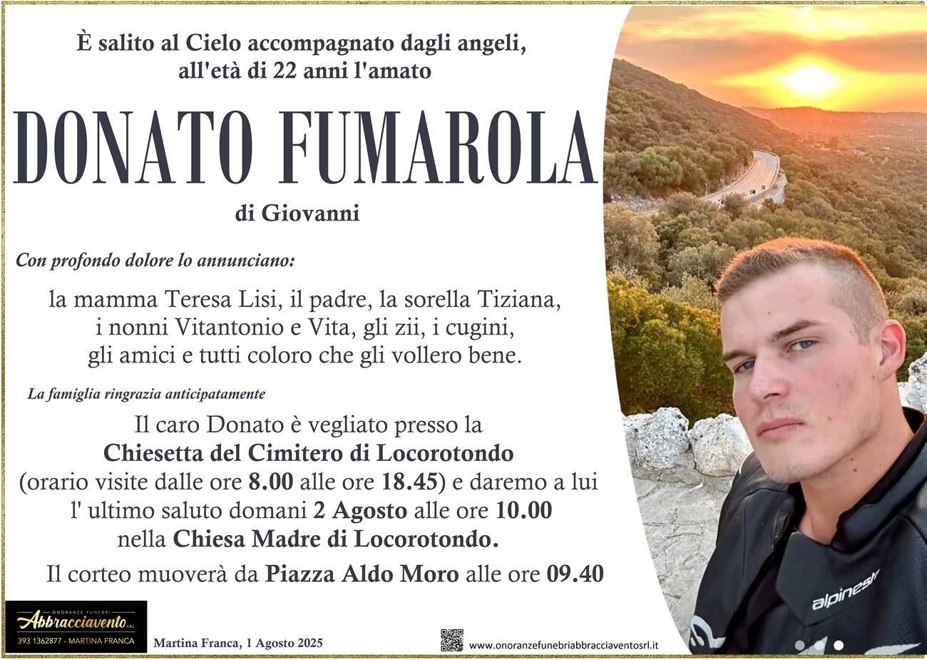 necrologio DONATO FUMAROLA