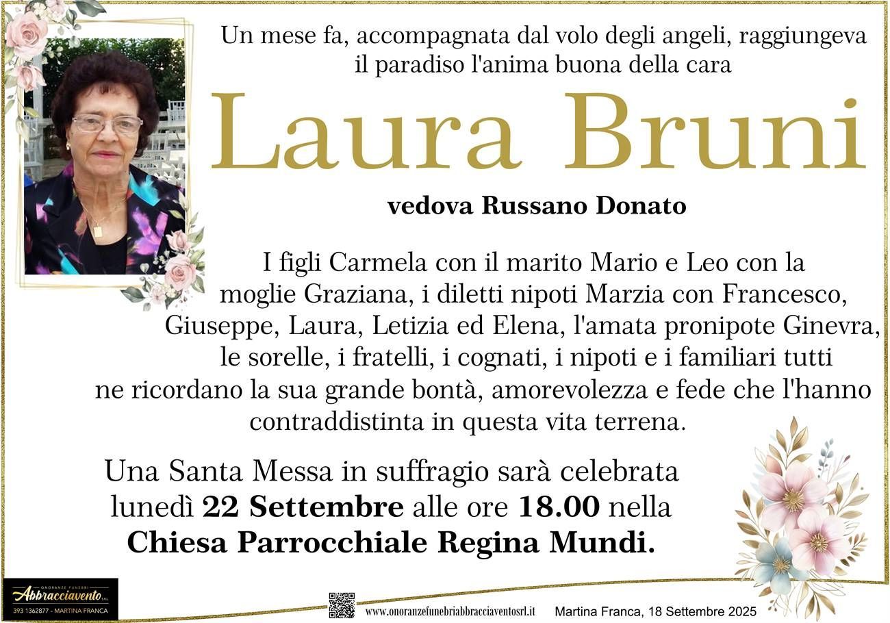 necrologio Laura Bruni
