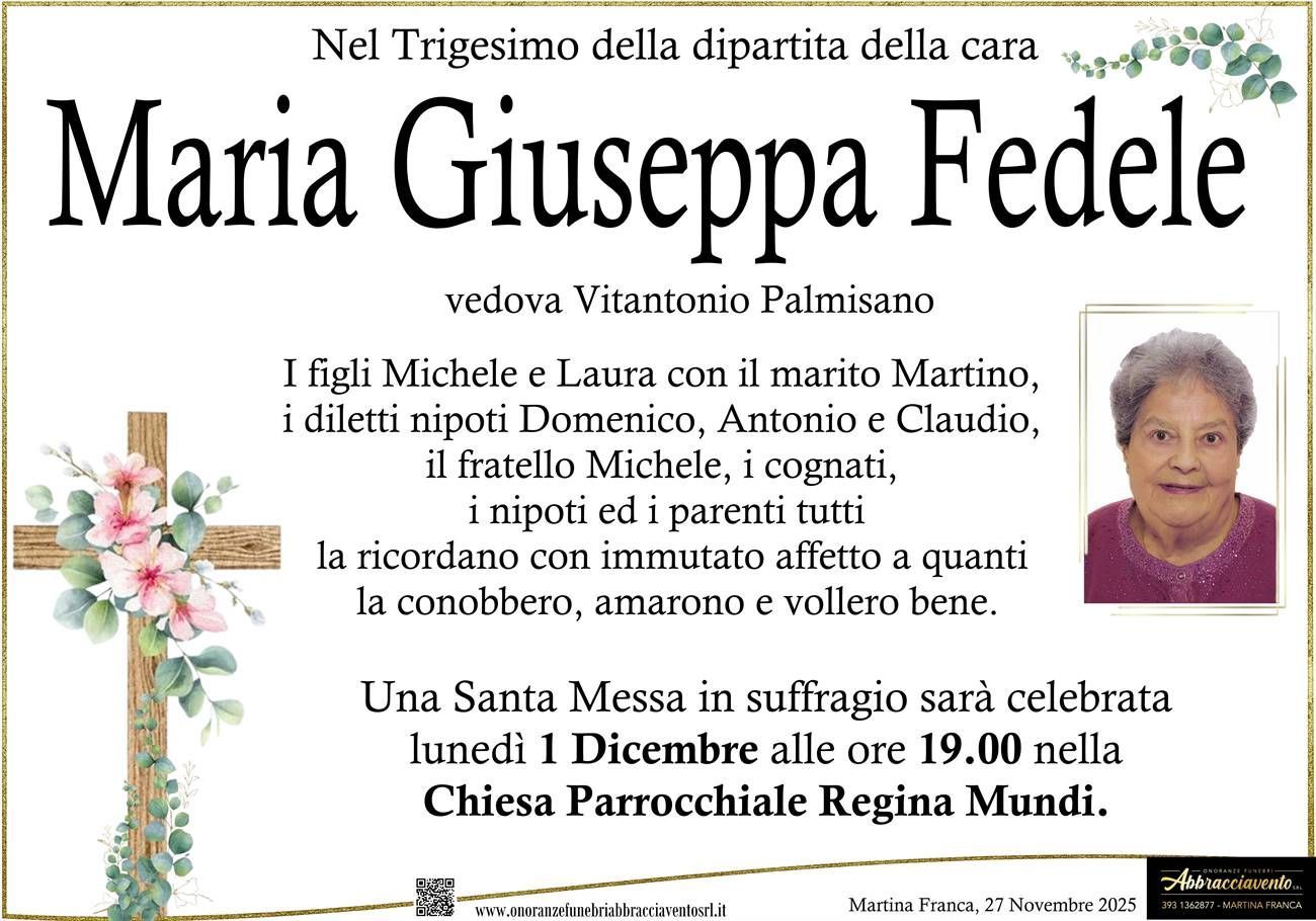 necrologio Maria Giuseppa Fedele