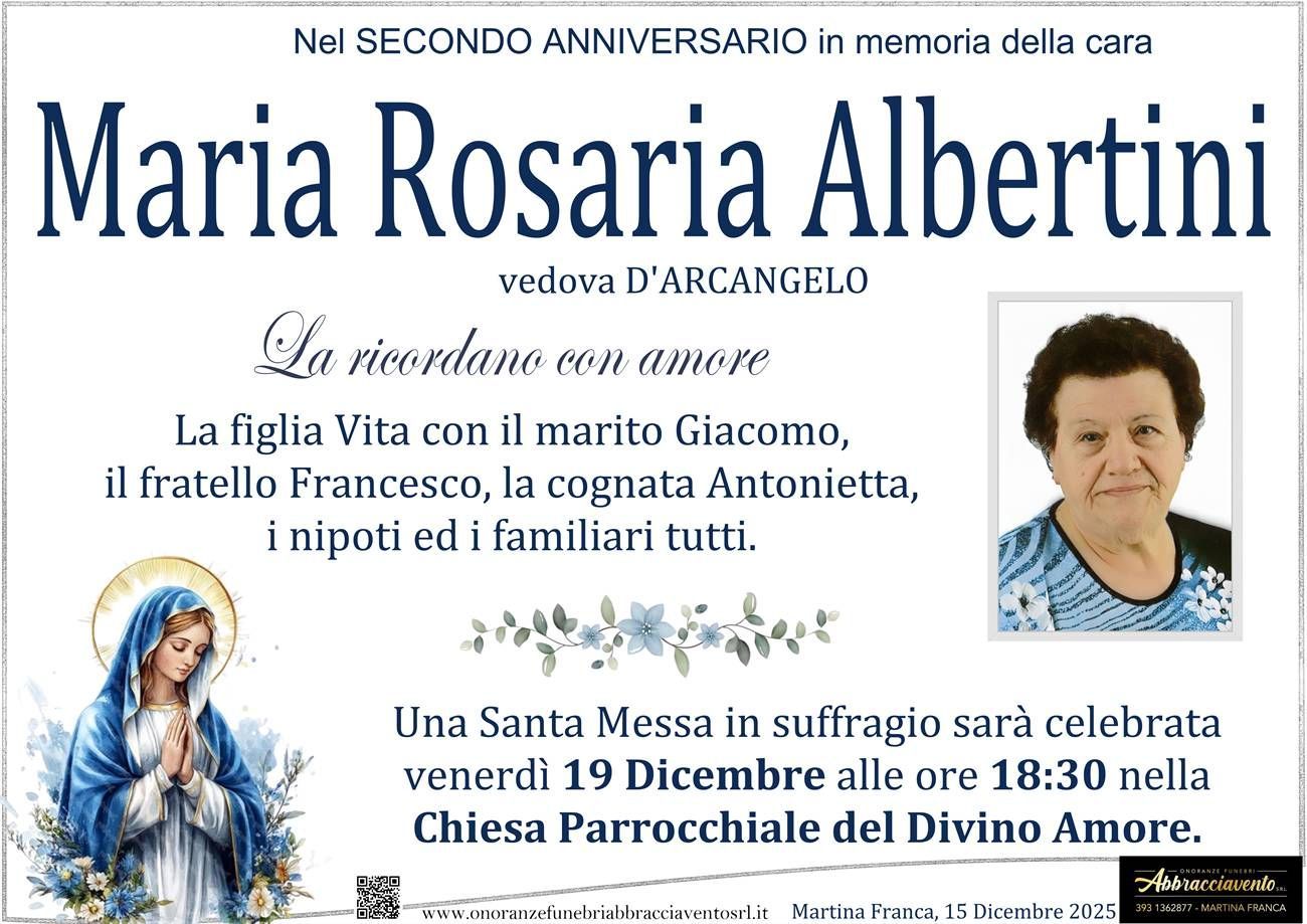necrologio Maria Rosaria Albertini