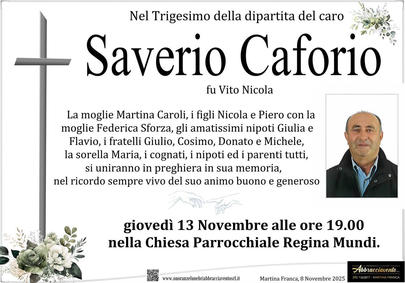 necrologio Saverio Caforio
