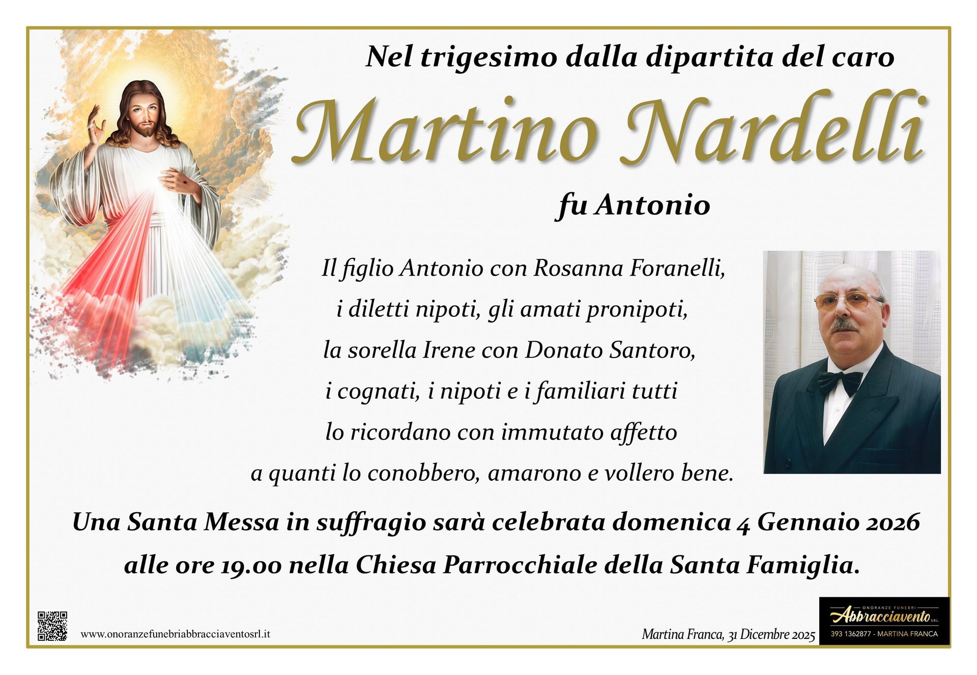 necrologio Martino Nardelli