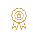 Ruban doré avec étoile.