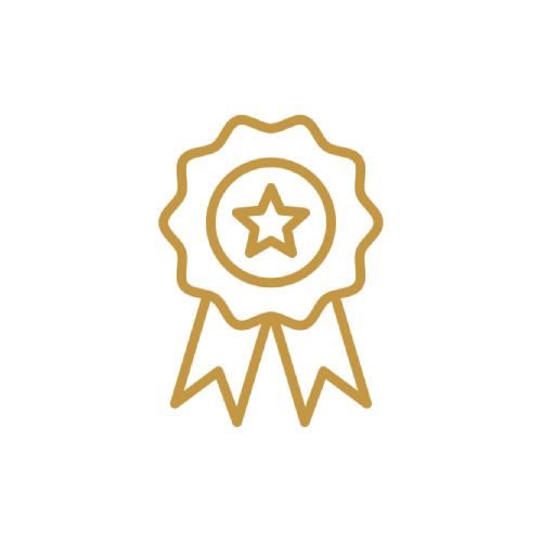 Ruban doré avec étoile.